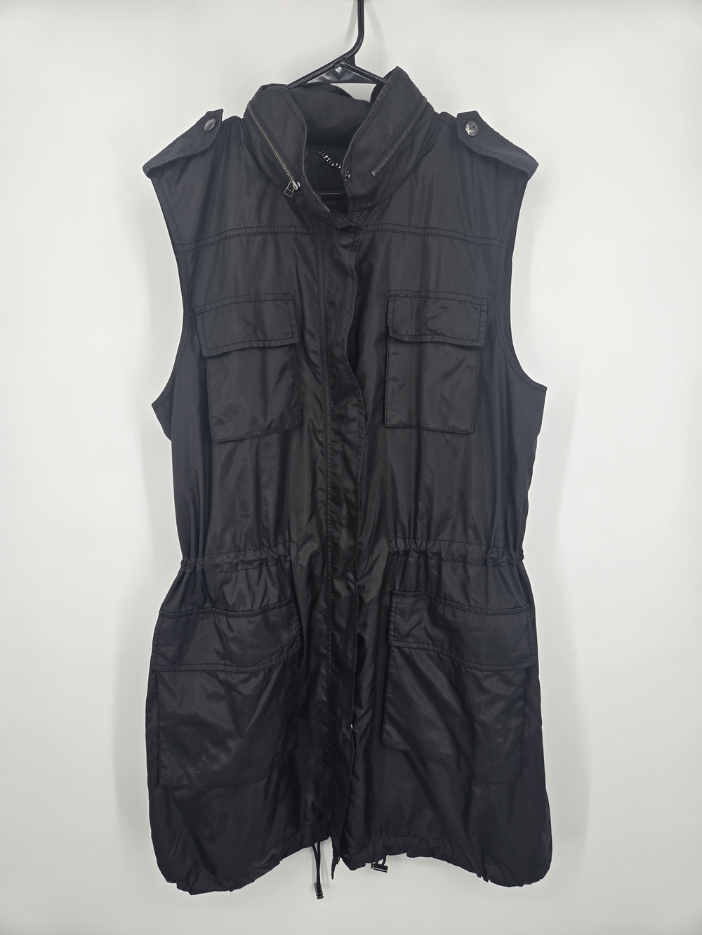 Banana Republic Black Sleeveless Utility Vest Large (6700)